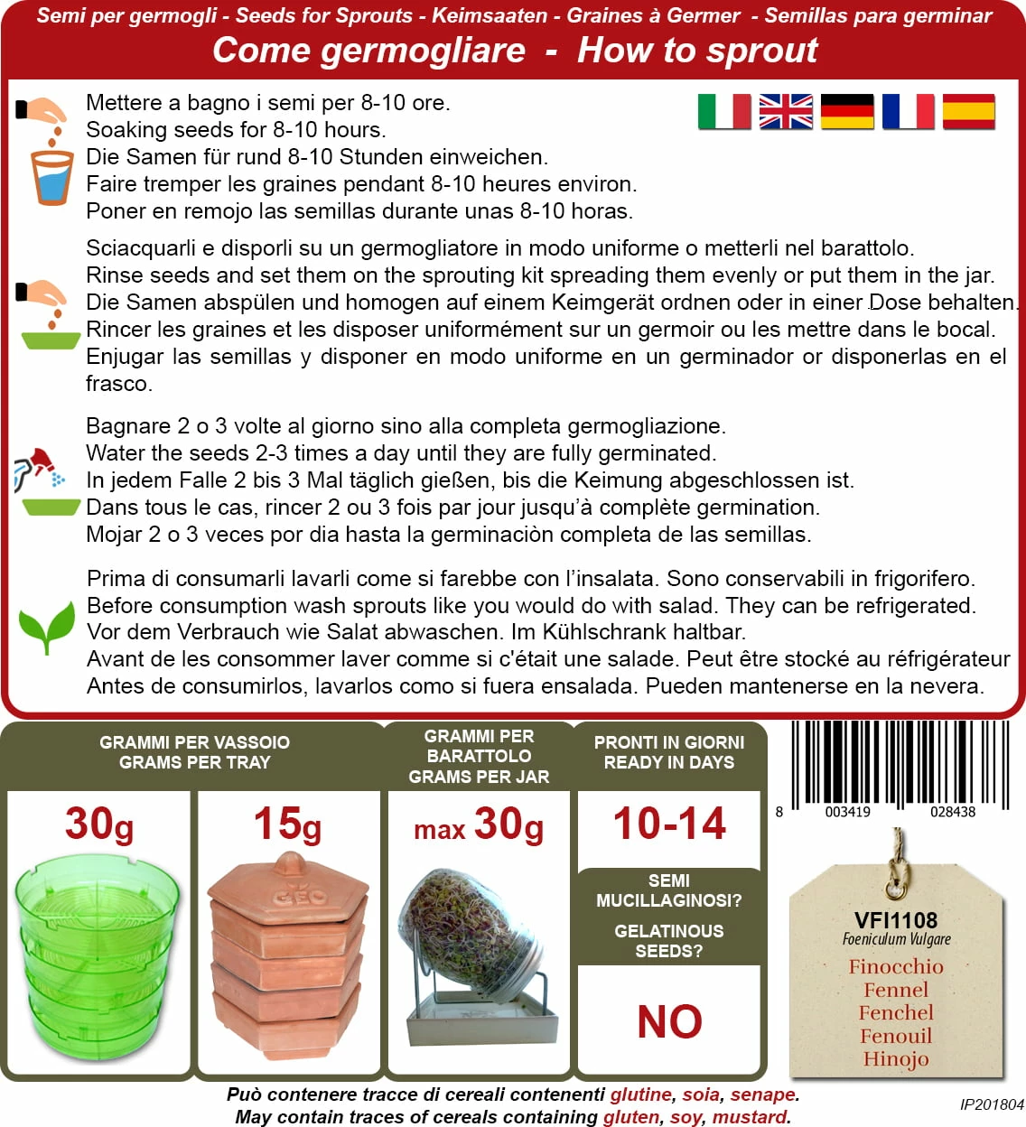 Bio Keimsprossen "Fenchel", 150 G 1 Bio Keimsprossen "Fenchel", 150 G