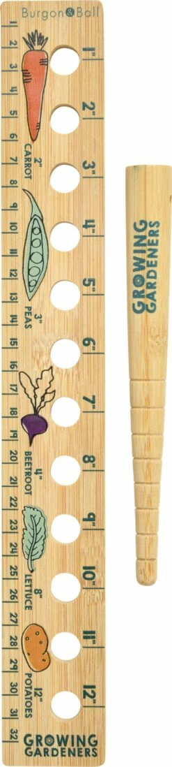 Pflanzlineal & Setzholz Für Kinder -Gartenbedarf Verkaufsladen burgon ball pflanzlineal setzholz fuer kinder 1 set 1684771 de