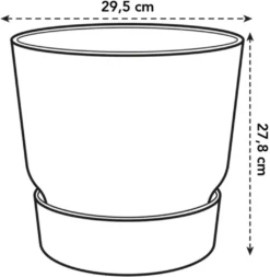 Elho Greenville Topf Rund 30 Cm, Laubgrün -Gartenbedarf Verkaufsladen elho greenville topf rund 30 cm 1668923 de