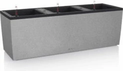 LECHUZA Pflanzgefäß TRIO "Stone" 40, Steingrau