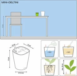 LECHUZA Tischgefäß MINI DELTINI, Weiß