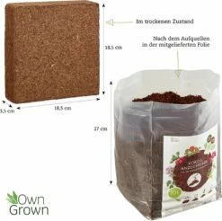 Kokoserde Quellblock 10 L -Gartenbedarf Verkaufsladen own grown kokoserde quellblock 10 l 1682370 de