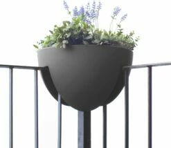 Balkongefäß "Eckling", Graphit (anthrazit) -Gartenbedarf Verkaufsladen rephorm balkongefaess eckling graphit anthrazit 985546 de