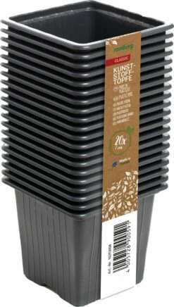 20 Kunststofftöpfe7 Cm Quadr., Schwarz -Gartenbedarf Verkaufsladen romberg 20 kunststofftoepfe 7 cm quadr schwarz 1 st 1664257 de