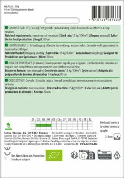 Bio Getreide "Sommergerste"