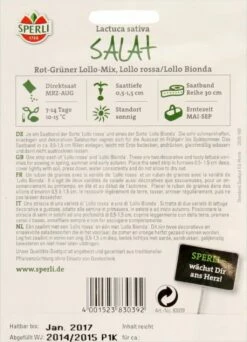 Gazebo Parts Direct Sales Store -Gartenbedarf Verkaufsladen sperli salat mischung lollo mix 5m saatband 1 paket 1652083 de