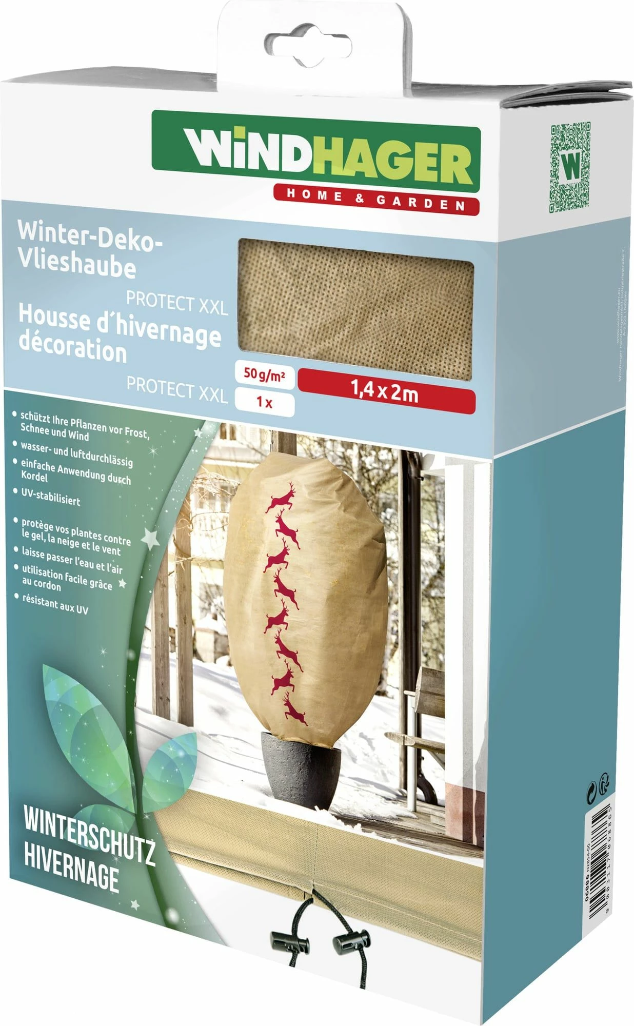 Windhager Winter-Deko-Vlieshaube Protect 1,4 X 2 M, Hirsch 6 Windhager Winter-Deko-Vlieshaube Protect 1,4 X 2 M, Hirsch – Bild 6